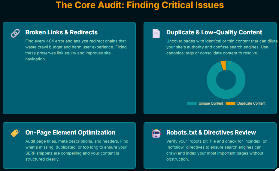 Core audit finding critical issues